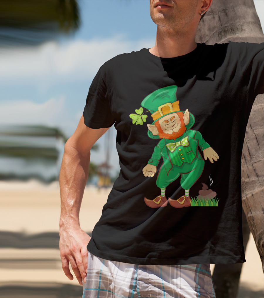 St Paddy Pooping Leprechaun Funny Saint Patrick's Day Humor T-Shirt