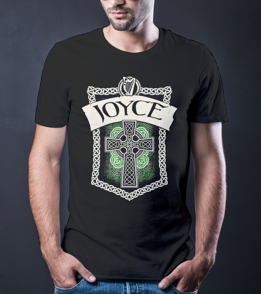 JOYCE Irish Name Celtic Knotwork And Cross T-Shirt