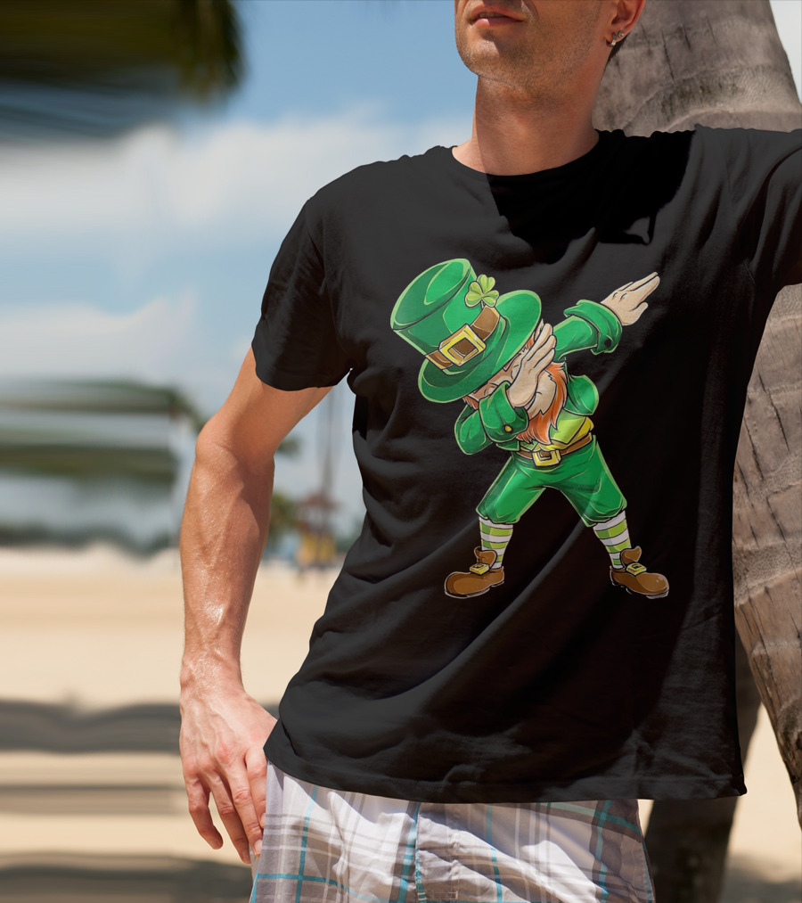 Dabbing Leprechaun Dab Dance St Patricks Day Irish Green Hat T-Shirt