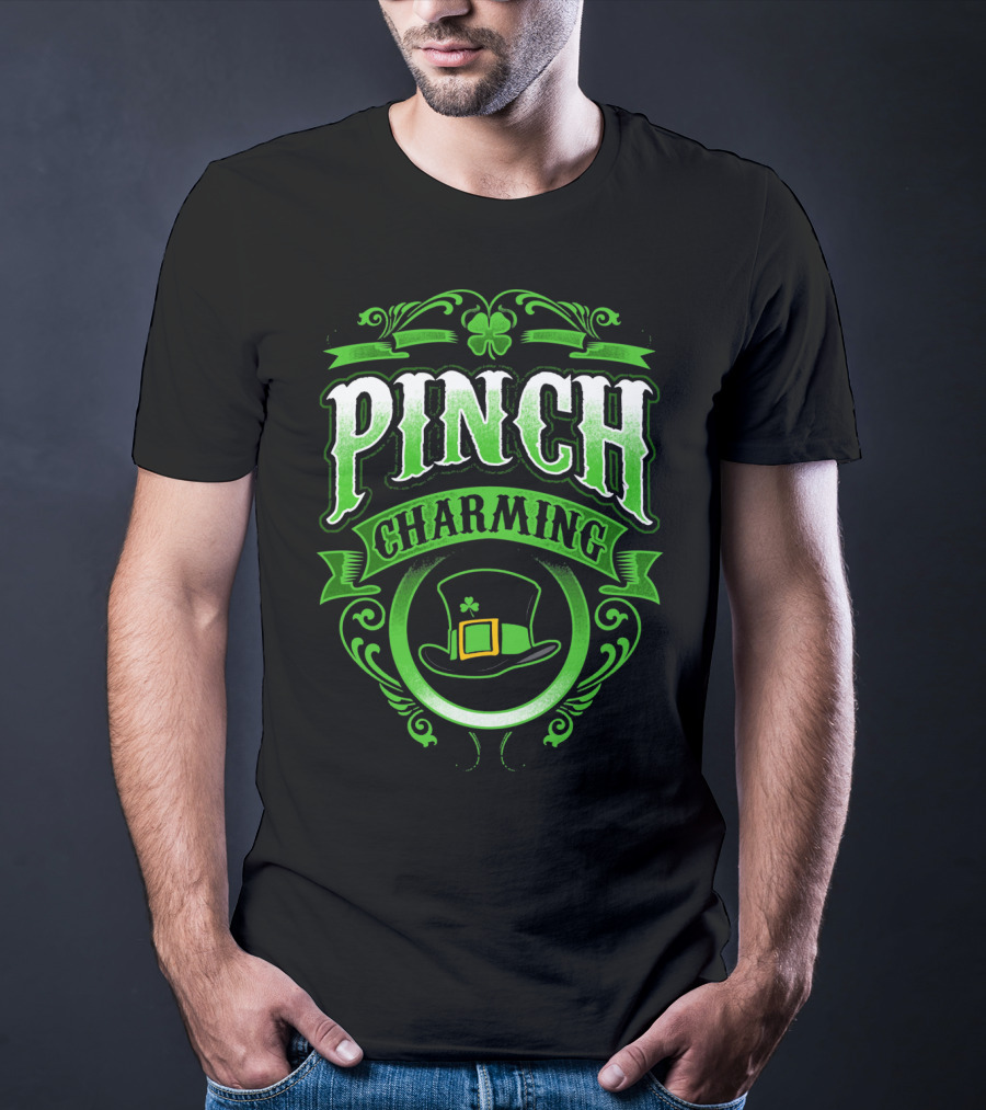 Pinch Charming Saint Patricks Day Hat Clover T-Shirt