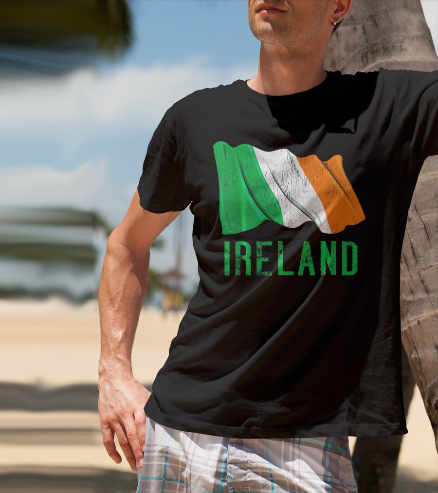Vintage Ireland Flag Irish Retro St. Pat Ireland T-Shirt