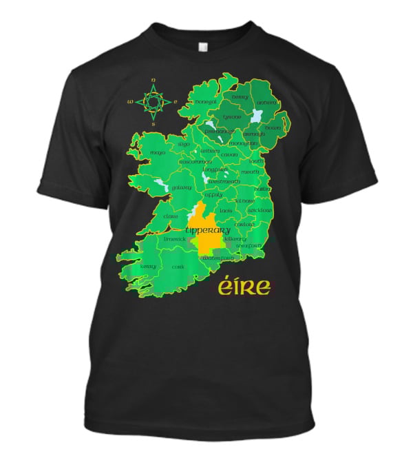 Tipperary Ireland Irish County Map Éire T-Shirt
