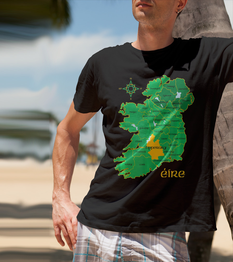 Tipperary Ireland Irish County Map Éire T-Shirt