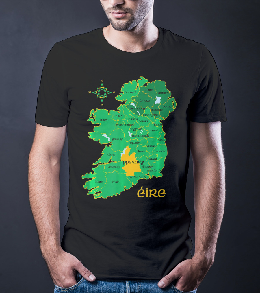 Tipperary Ireland Irish County Map Éire T-Shirt
