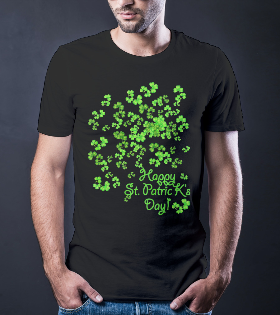 Happy St. Patrick's Day Lucky Shamrocks T-Shirt