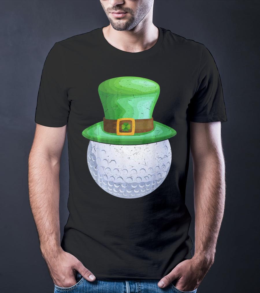 Leprechaun Hat On Golf Ball T-Shirt