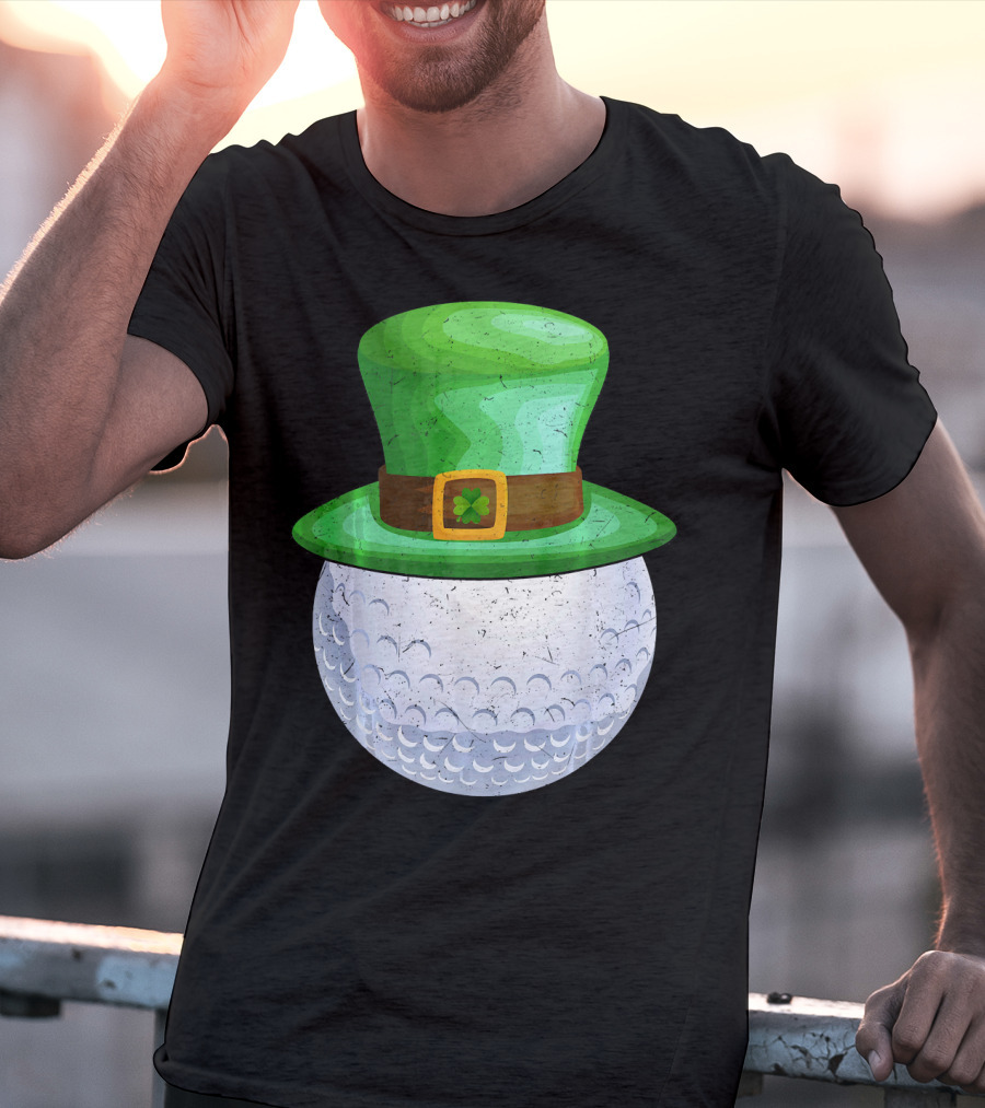 Leprechaun Hat On Golf Ball T-Shirt
