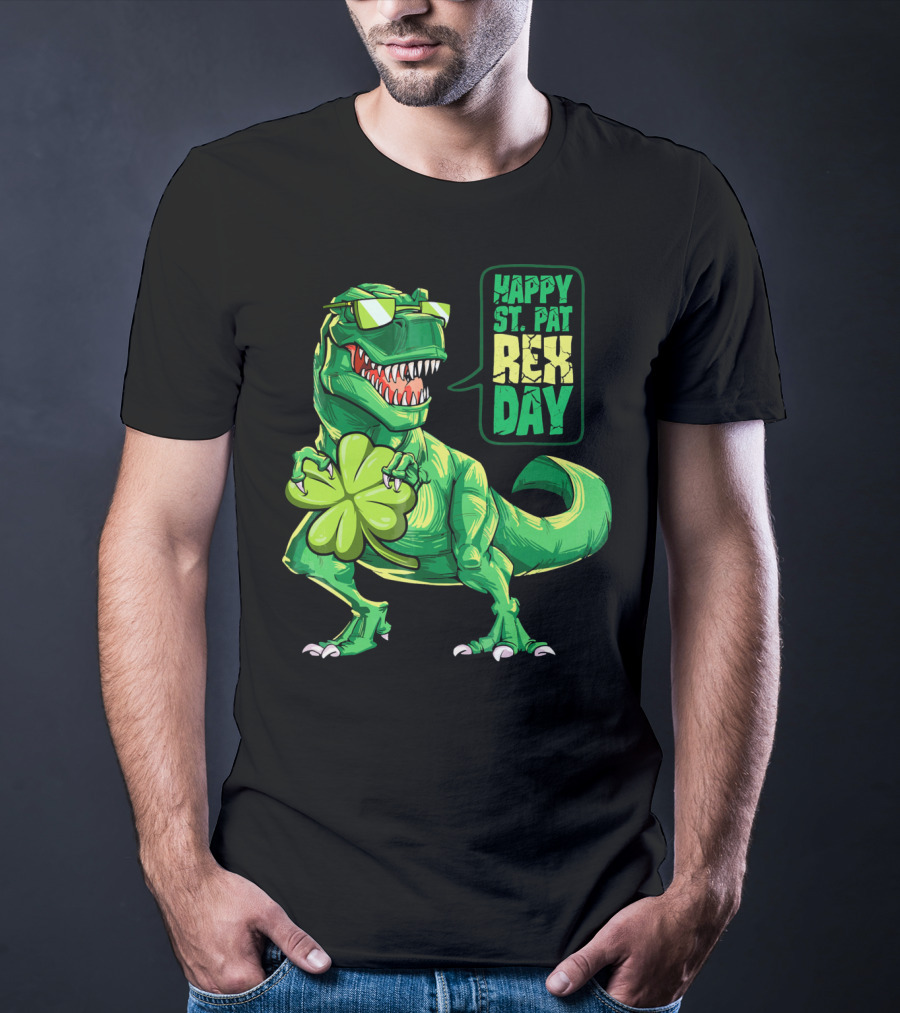 Happy St. Pat Rex Day Irish Dinosaur St Patricks T-Shirt