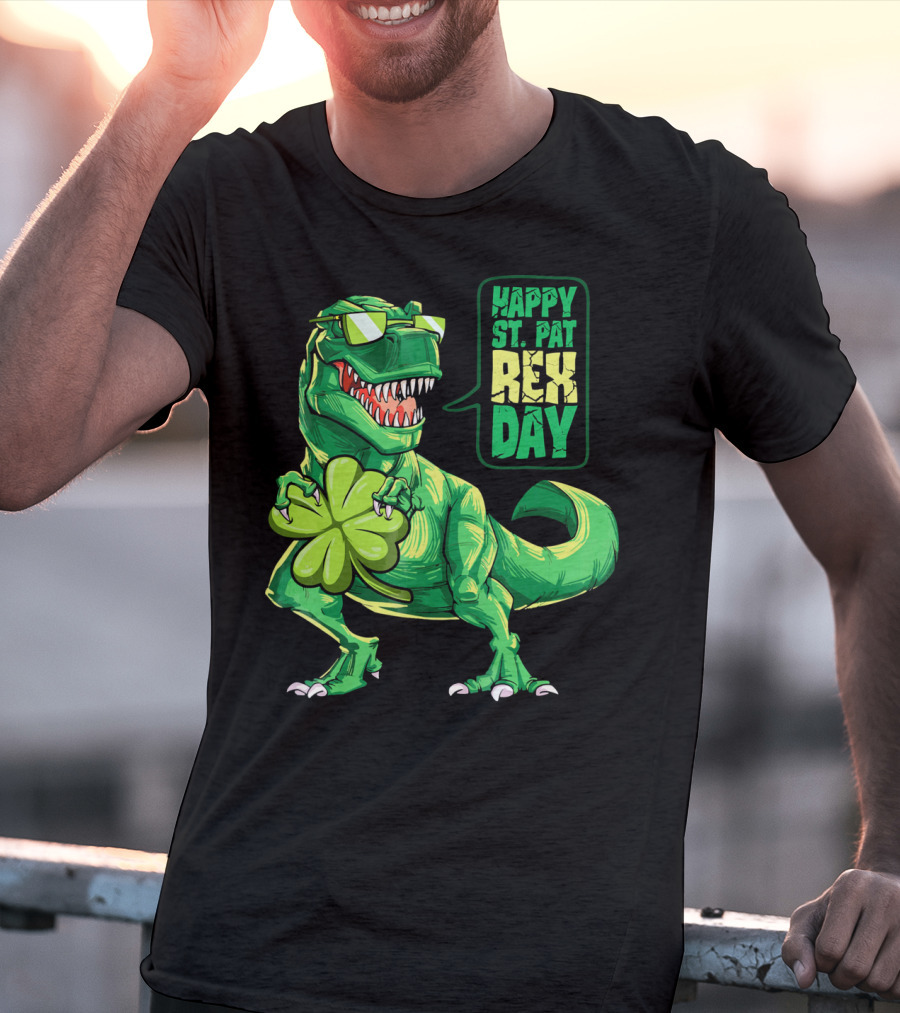 Happy St. Pat Rex Day Irish Dinosaur St Patricks T-Shirt
