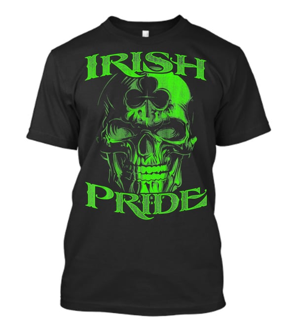 Irish Pride Shamrock Skull T-Shirt