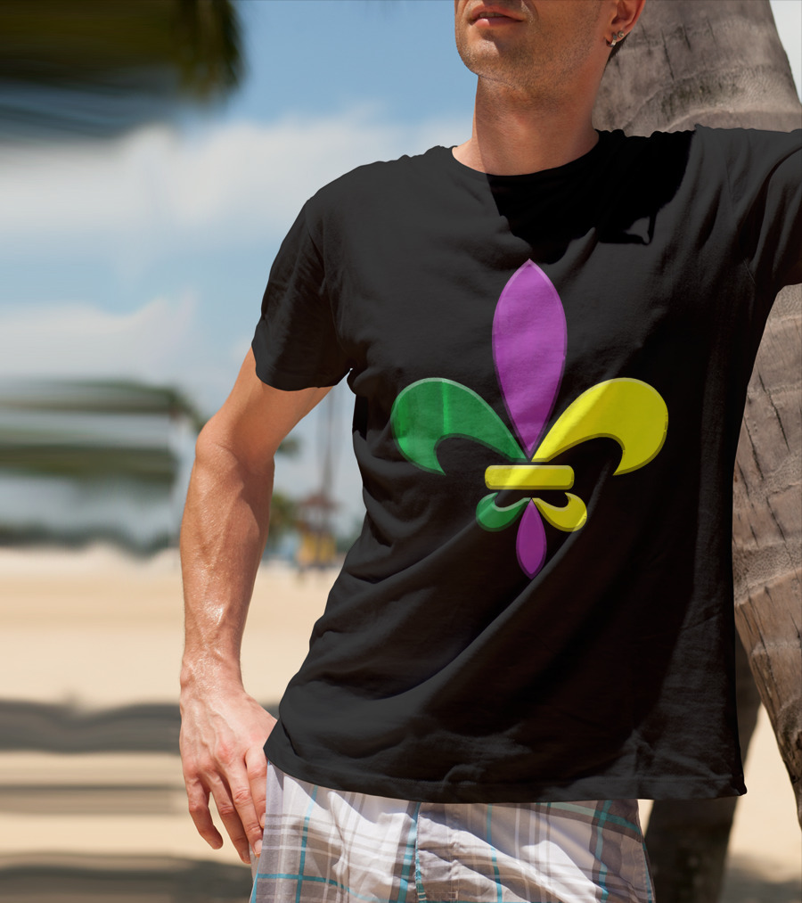 Fleur-de-Lis Mardi Gras New Orleans Party Classic Colors T-Shirt
