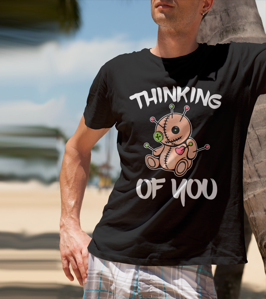 Thinking Of You Voodoo Doll Funny Witch Mardi Gras T-Shirt
