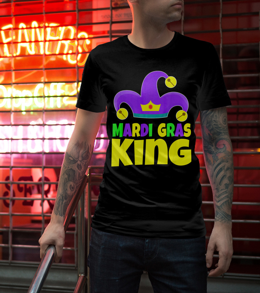 Mardi Gras King Crown Jester Hat T-Shirt