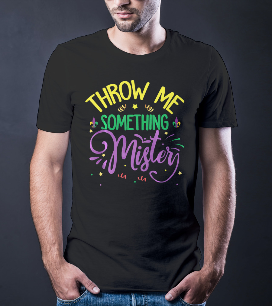 Throw Me Something Mister Carnival Colors And Icons T-Shirt