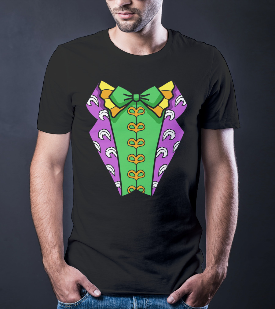 Mardi Gras Tuxedo Funny Party Celebration Costume T-Shirt