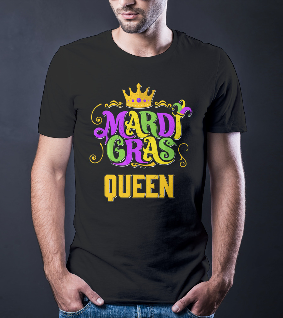Mardi Gras Queen Crown Carnival Party T-Shirt
