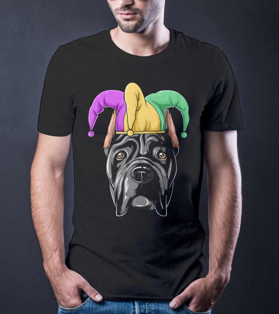 Cane Corso Mardi Gras Jester Carnival Hat T-Shirt