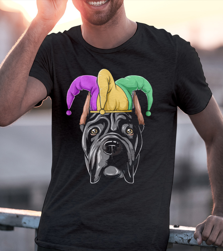 Cane Corso Mardi Gras Jester Carnival Hat T-Shirt