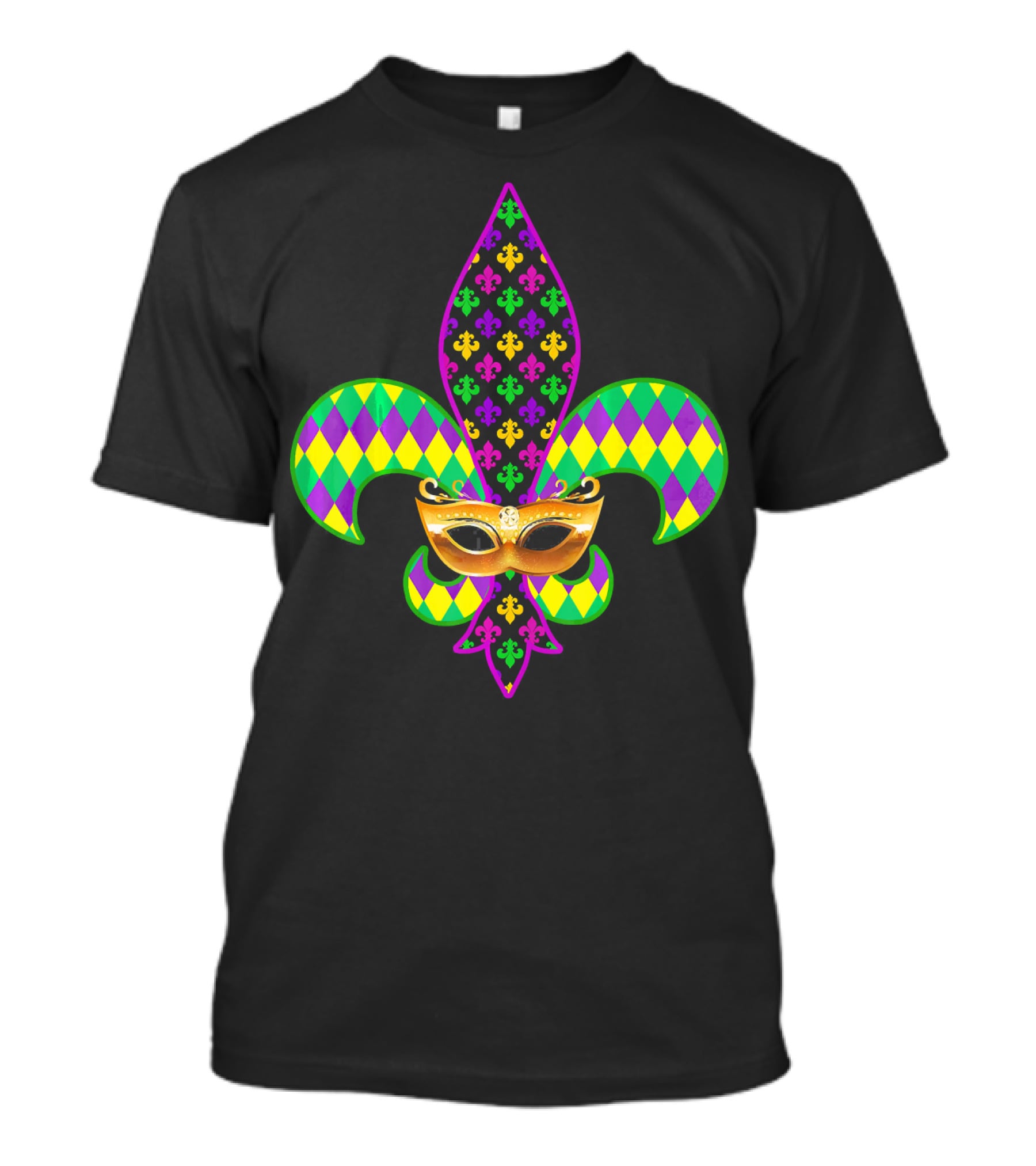 Fleur De Lis Mardi Gras Mask New Orleans T-Shirt