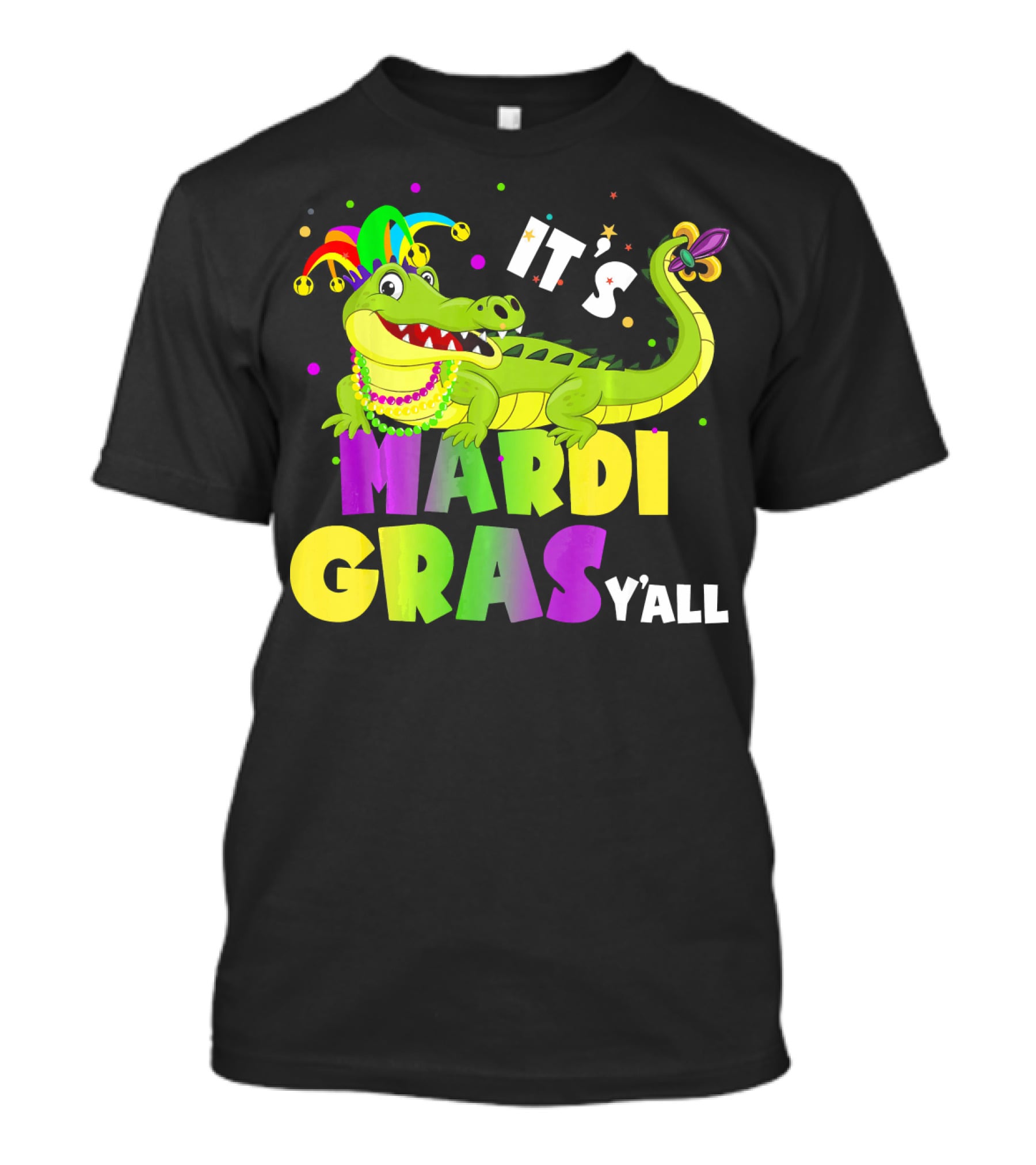 It's Mardi Gras Y'all Funny Alligator Crocodile T-Shirt
