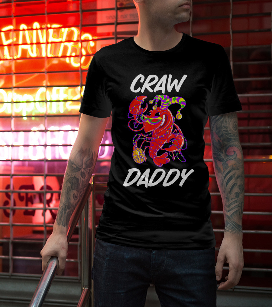 Crawdaddy Mardi Gras Celebration With Crawfish Jester T-Shirt