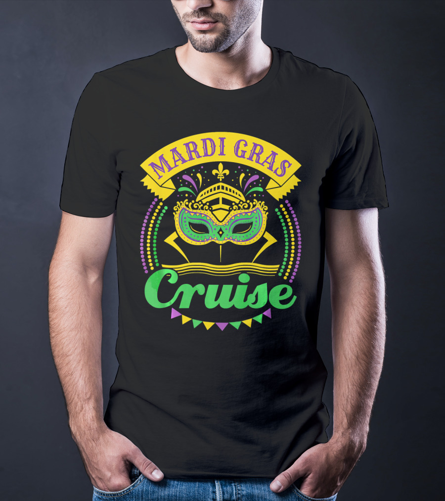 Mardi Gras Cruise Mask T-Shirt