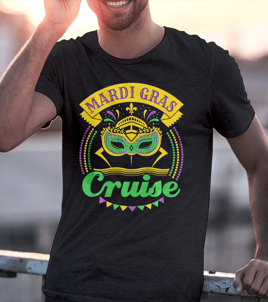 Mardi Gras Cruise Mask T-Shirt