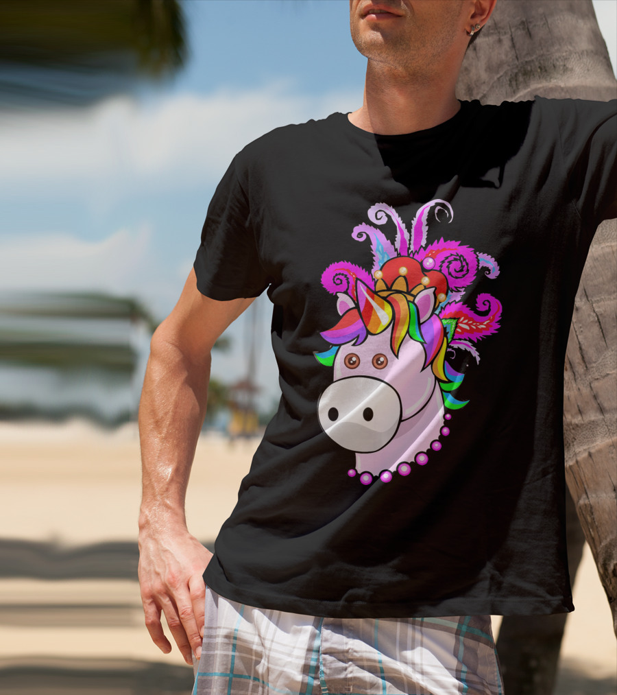Kids Unicorn Mardi Gras New Orleans T-Shirt