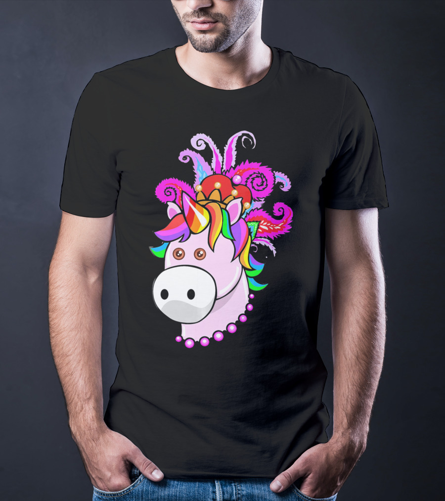 Kids Unicorn Mardi Gras New Orleans T-Shirt