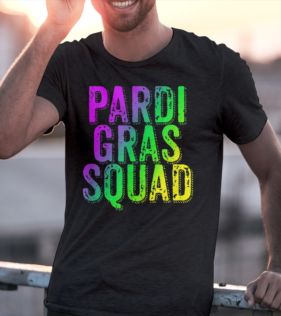 Pardi Gras Squad Matching Mardi Gras Group T-Shirt