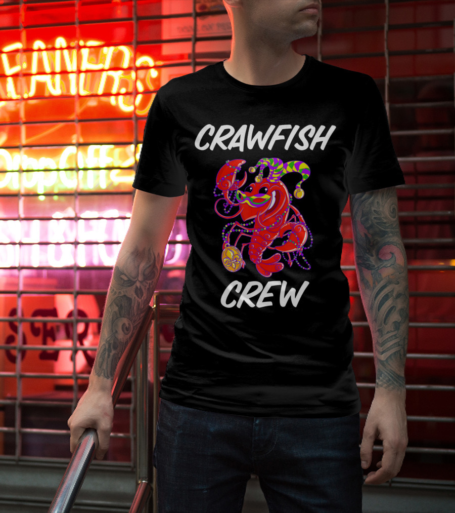 Crawfish Crew Mardi Gras Matching T-Shirt