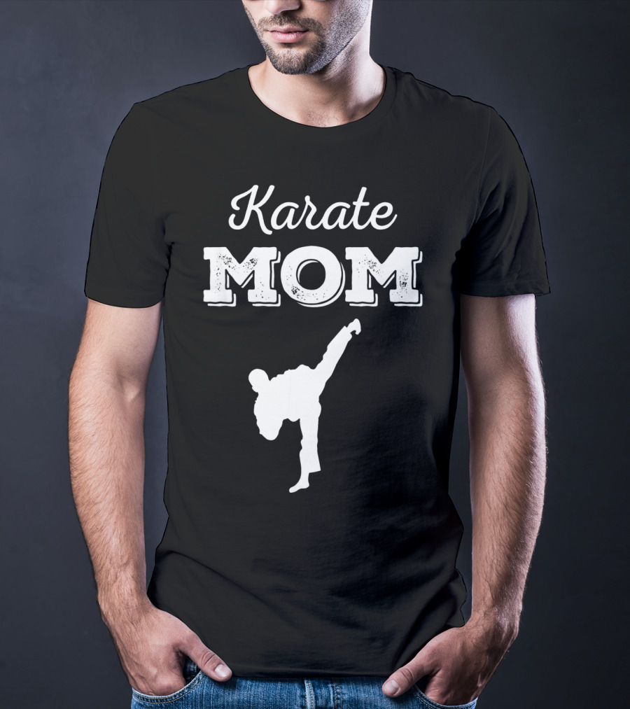 Karate Mom Martial Arts Silhouette Kick T-Shirt
