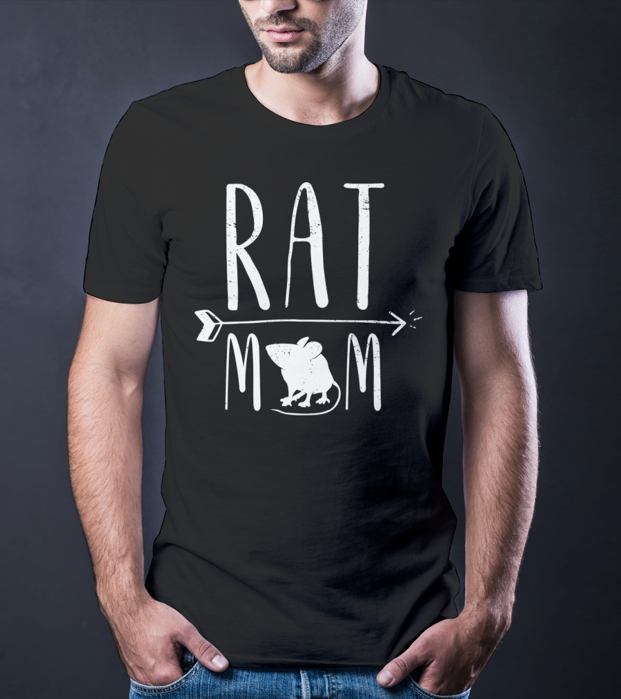 RAT MOM Funny Pet Rat With Arrow And Mouse T-Shirt