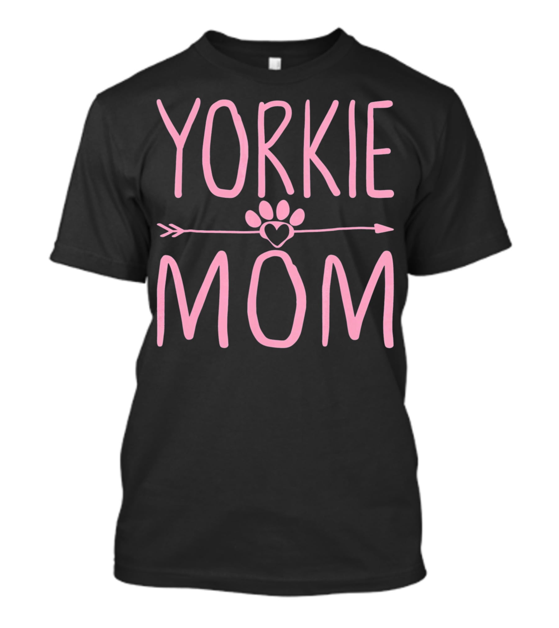 Yorkie Mom Cute Paw Heart Arrow Dog Lover Mama T-Shirt