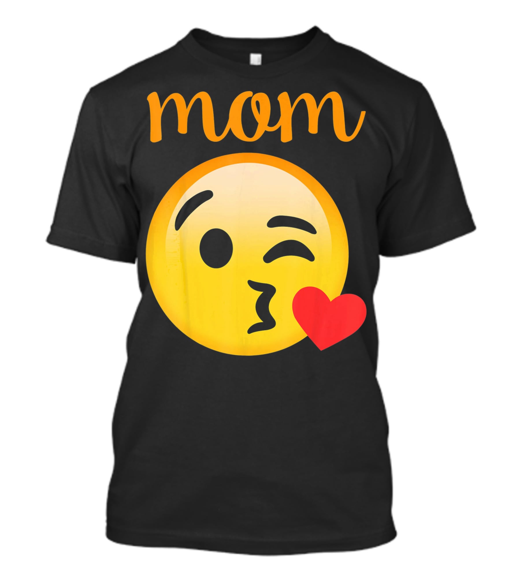 Mom Kissing Emoji Heart Kiss Emoji T-Shirt