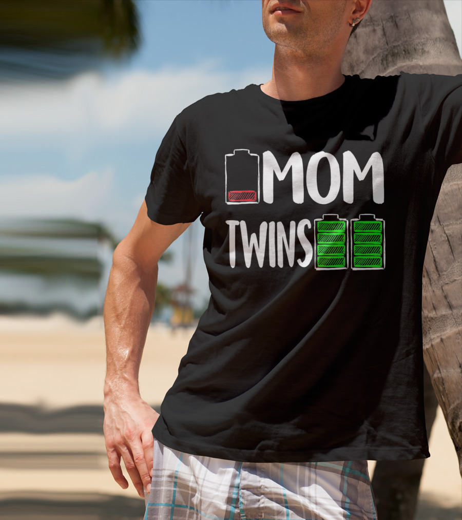 Mom Low Battery Twins Full Charge T-Shirt