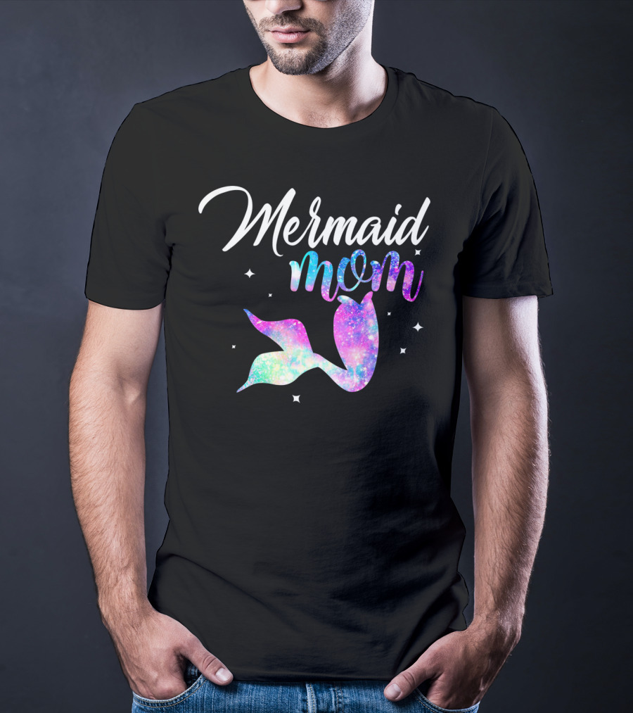 Mermaid Mom Mother Mermom Birthday T-Shirt