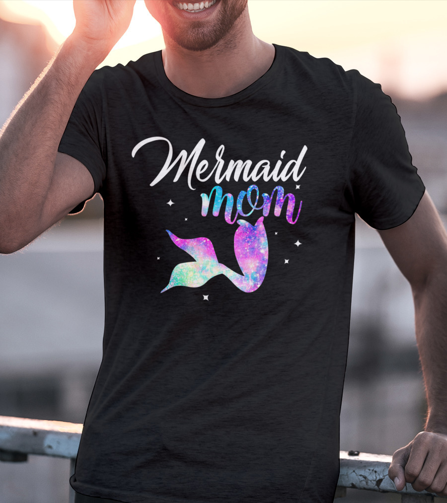 Mermaid Mom Mother Mermom Birthday T-Shirt
