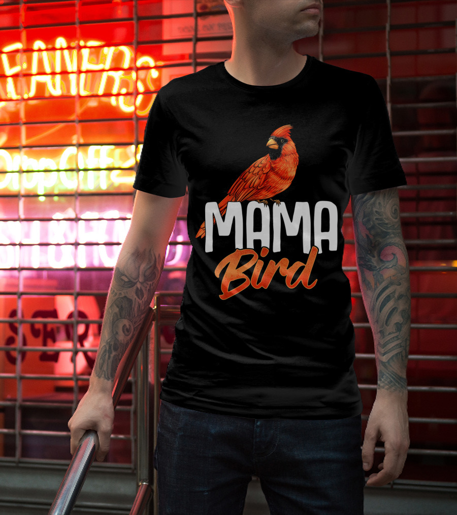 Mama Bird Red Cardinal Birds Mother's Day T-Shirt