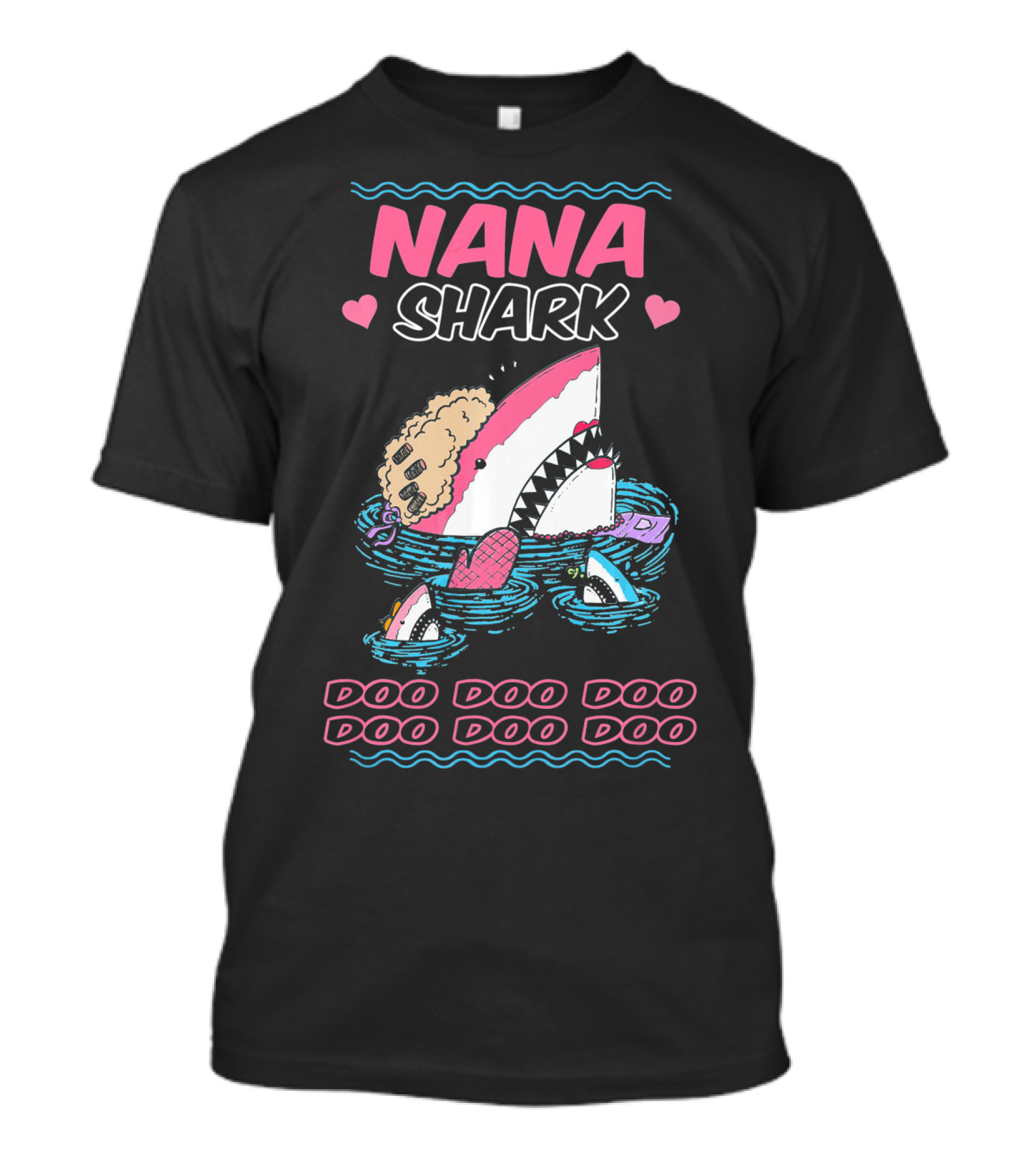 Nana Shark Doo Doo Doo Doo Doo Doo Funny Kids Video T-Shirt