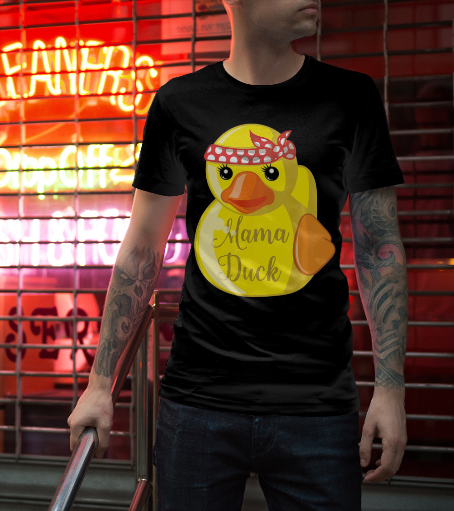 Mama Duck Bandana Polka Dot Style Quack Squad T-Shirt