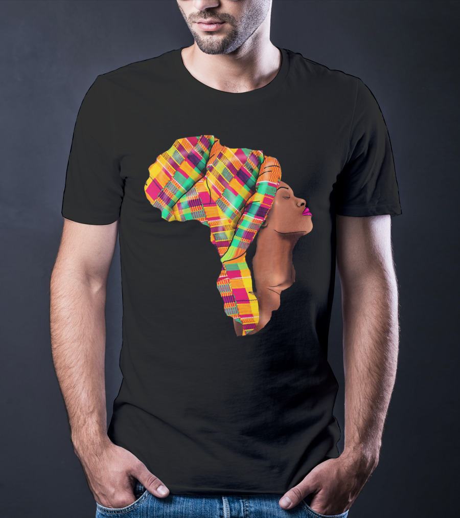Oheneba Kente Headwrap African Mom Mother's Pride T-Shirt