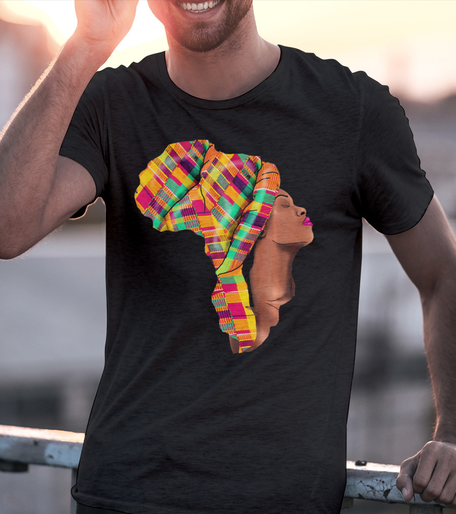 Oheneba Kente Headwrap African Mom Mother's Pride T-Shirt
