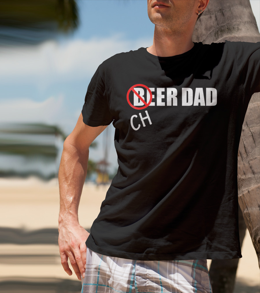 CH Beer Dad Cheer Dad Funny Cheerleader Family T-Shirt
