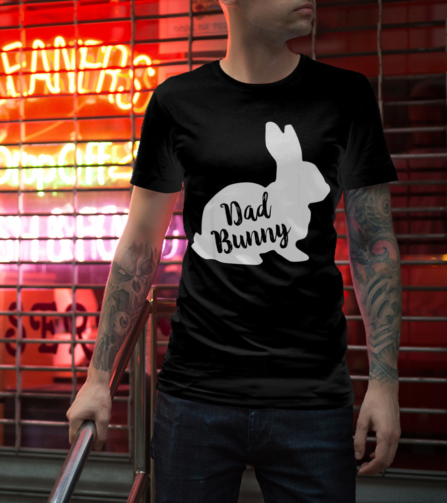 Dad Bunny Easter Family Rabbit T-Shirt