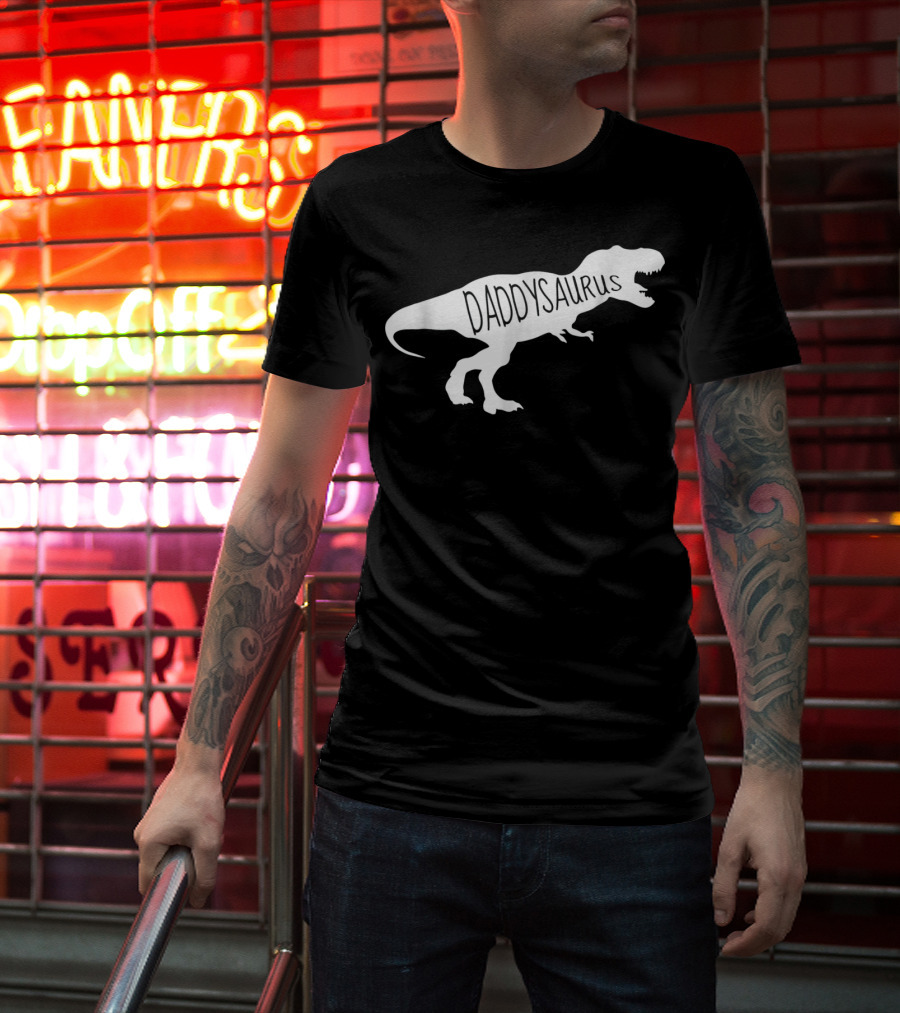 Daddysaurus Mens Baby Announcement T-Shirt