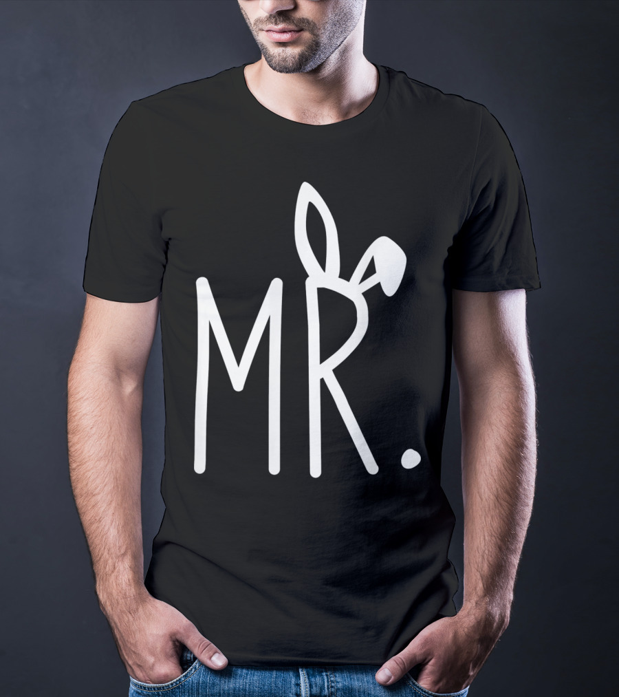 MR. Bunny Ears Mens Easter T-Shirt