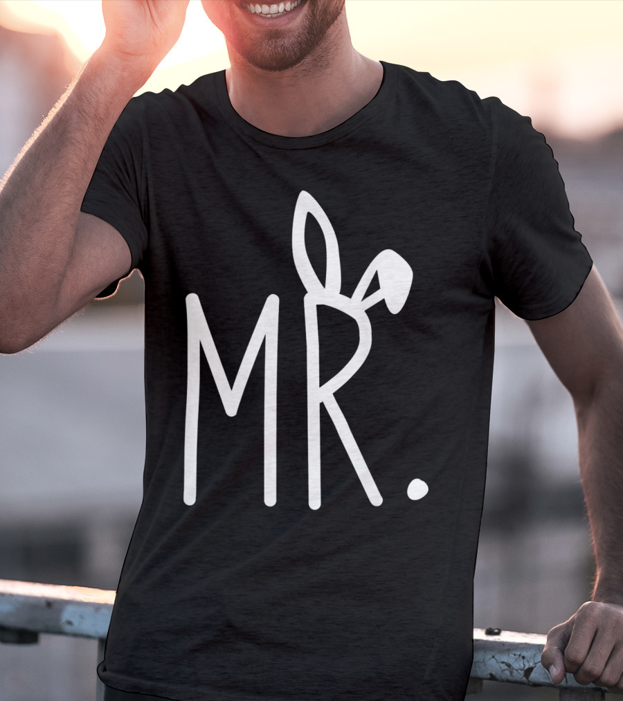 MR. Bunny Ears Mens Easter T-Shirt