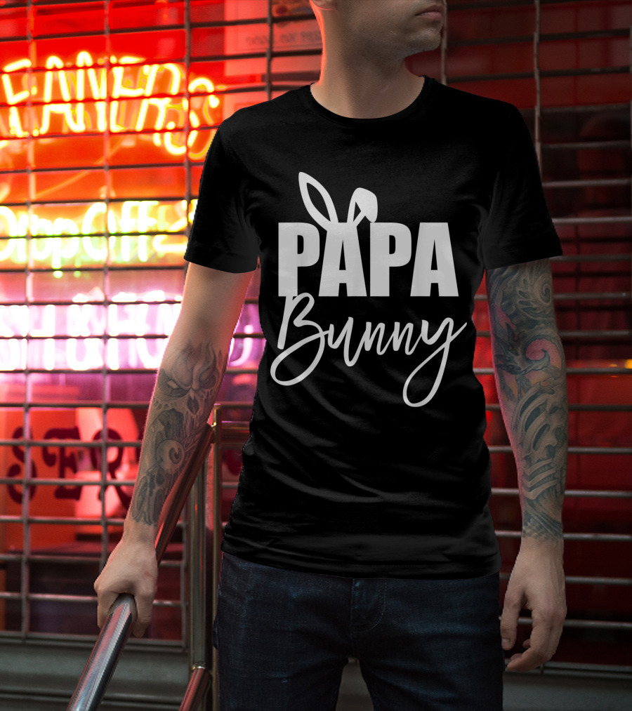 Papa Bunny Mens Funny Easter Basket Stuf T-Shirt