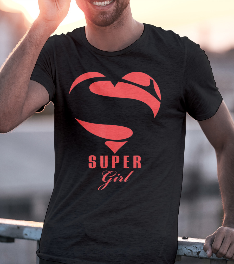 Super Girl Heart Symbol Superhero Mother's Day T-Shirt